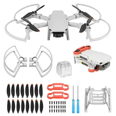 Bild av propellrar för DJI Mini 4K 2 SE/Mini propellerskydd landningsväxel benförlängningar hållare skydd gimbalskydd totalt 24 st Mavic SE drönare tillbehörssats