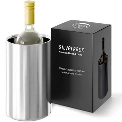 Bild av SilverRack vinkylare i rostfritt stål champagnekylare flaskkylare som vin , och dryckeskylning vinflaskkylare utomhus för att kyla champagneflaskor
