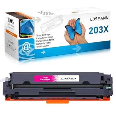 Bild av LOSMANN 203X toner kompatibel med HP CF543X 203A CF543A för Color Laserjet Pro MFP M281fdw M280nw M281cdw M281fdn, M254dn M254nw (magenta)