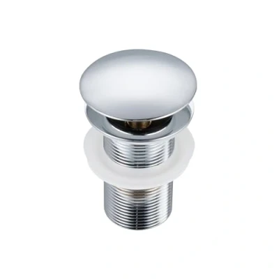 Bild av BALNEO Universal Sink Plug Click Cone Pop Up Krom, Mässing, Rostskyddad, 4 tätningar, Packning, Avloppskoppling, 66 Mm X G1 1/4, Utan Bräddavlopp, A