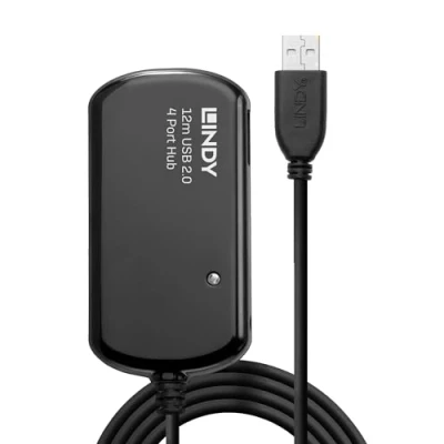 Bild av Lindy 42783, 480 Mbit/s, Svart, 12 m, Win ME, 2000, XP, Vista Mac OS Linux, 463 g, USB 2.0/1.1