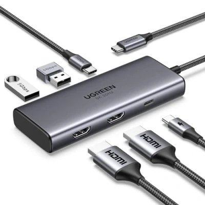 Bild av UGREEN USB C Docking Station dubbla skärmar med HDMI