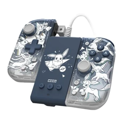 Bild av Hori Split Pad Compact Attachment Set (Eevee Evolutions) Bärbar ergonomisk lägekontroller med kabelansluten adapter för Nintendo Switch/OLED Officiellt licensierad och Pokémon