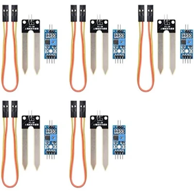 Bild av DollaTek 5 st jordhygrometer fuktighetsdetektering vattensensor modul YL 69 sensor och HC 38 för Arduino