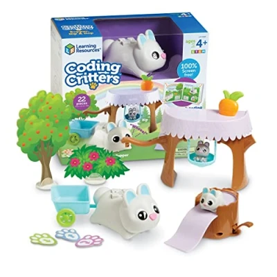 Bild av Learning Resources LER3089 Critters Bopper, Hip &amp; Hop, introducerar barn så unga som fyra, designa dina egna oändliga kodningsutmaningar, spela Hide and Seek och mer