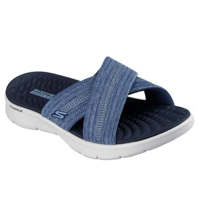 Bild av Skechers Dam O t g GO Walk Flex Sandal Impressed, Marinblå textil, 37 EU