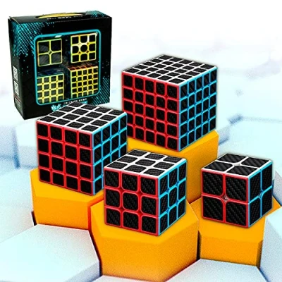Bild av Magic Cube 2x2 3x3 4x4 5x5 Pack Meilong Moyu Cubing Klassrum Halkfri kolfiber med Snabbare, Enklare och Mjukare Snurr, 3D Pussel, Nybörjare Proffs