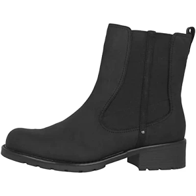 Bild av Clarks dam Orinoco Club kort skaft stövel kall fodrade Classics halvstövlar och stövlar, svart läder 37 EU