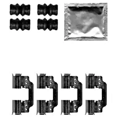 Bild av DELPHI LX0622 Kit d&#039;accessoires, plaquette de frein à disque MERCEDES BENZ: Classe ML, GL