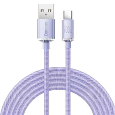Bild av Baseus Crystal Shine cable USB to C 100W 2m (purple)