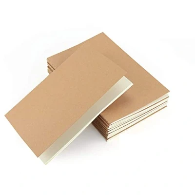 Bild av VEESUN Liten anteckningsbok, A5, 10 stycken, pärm i kraftpapper, 5 med tomma sidor/5 linjerade sidor (30 sidor), skissblock, klassisk dagbok, skrivblock, memo, målning och graffiti, återanvändbart