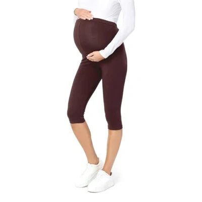 Bild av Be Mammy Dams 3/4 Moderskap Leggings Tights BE20 229 (Brun, L)