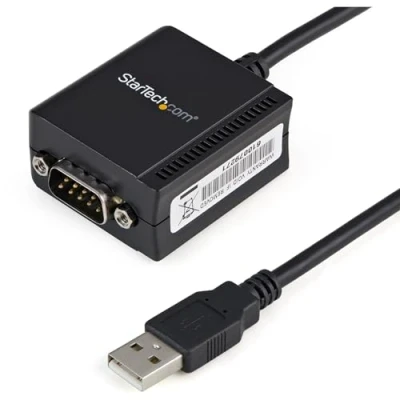 Bild av StarTech.com USB till seriell adapter 1 port strömförsörjning via FTDI UART Chip DB9 (9 polig) RS232 (ICUSB2321F)