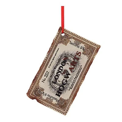 Bild av Nemesis Now officiellt licensierade Harry Potter Hogwarts expressbiljett hängande prydnad 9,5 cm, grädde
