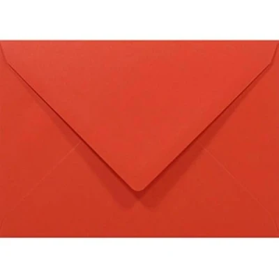 Bild av Netuno 100 kuvert röd DIN C6 114 x 162 mm 80 g regnbåge röda färgglada för inbjudningskort födelsedagskort julkort färgade brevkuvert envelope