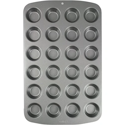 Bild av PME CSB111 kolstål non stick 24 kopp mini muffinspanna grå