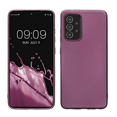 Bild av kwmobile Case kompatibelt med Samsung Galaxy A52/A52 5G/A52s 5G fodral skyddande skal av silikon metalliskt skimrande mobiltelefonfodral metallisk lavendel