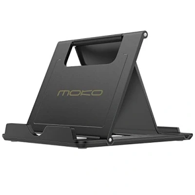 Bild av MoKo Phone/Tablet Stand 4 11 IN, Foldable Tablet holder Fit with iPhone 16/Pro/Pro Max/Plus, 15/Pro/Pro 14/Pro/Pro 13/Pro/Pro iPad Pro 11, Black