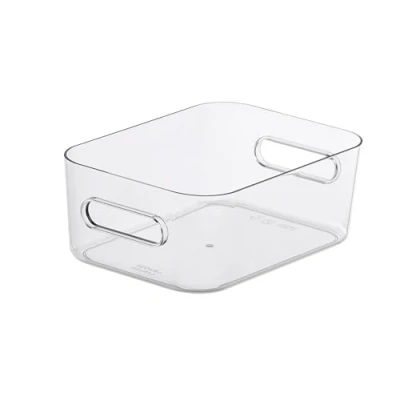 Bild av SmartStore Compact Clear S Liten förvaringslåda Stilren förvaring för hemmet Transparent BPA Fri Plast 20 x 14 7,5 cm Designad och Tillverkad i Finland