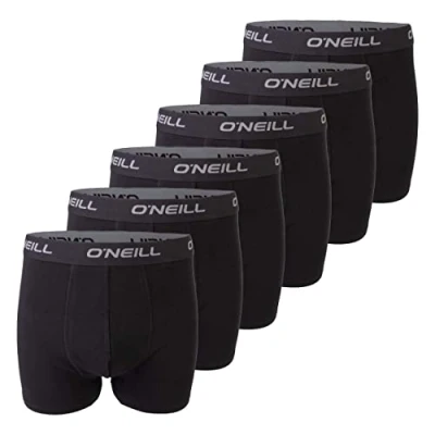 Bild av O&#039;Neill Boxershorts för män, uni sport boxer, M L XL, XXL, 95 % bomull, kalsonger utan gylf, 6 pack, svart, röd, blå, Svart (6990),