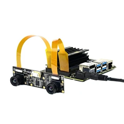 Bild av Waveshare IMX219 83 Stereo Camera 8MP Binocular Module Vision Depth Applicable for Jetson Nano Developer Kit B01 and Raspberry Pi CM3/CM3+ Expansion Board