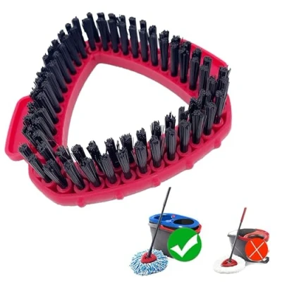 Bild av Borsthuvud för Vileda Mop, 1 st Spin Mop Scrub 2 Tanksystem, Triangel Hård Borste Ersättningshuvud Turbomopp badrum och köksvägg