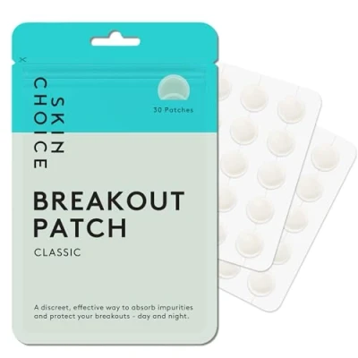 Bild av SKINCHOICE Pimple Patches 30 Breakout Patch, Osynlig Hydrokolloid Lapp För Akne Fläckfläckar, Vegan och Grymhetsfria