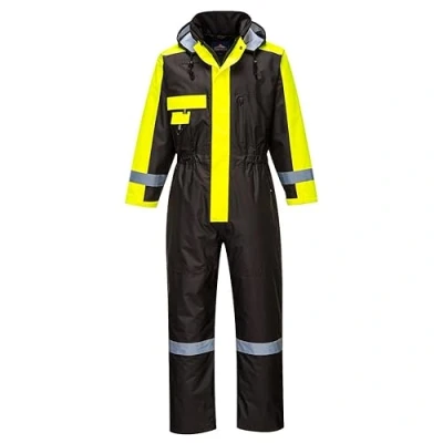 Bild av Portwest Utomhus arbetskläder funktionell varm vinter overall med stuvbar huva svart S