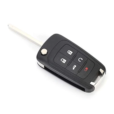 Bild av Key Shell 5 Buttons Flip Fob Case Cover Ersättnings Passform för Camaro 2010 2013