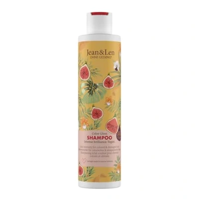 Bild av Jean &amp; Len Shampoo Colourglanz Argan Oil Fig, för färgat och stressat hår, ger färgintensitet glans, utan parabener silikoner, vegan, 300 ml