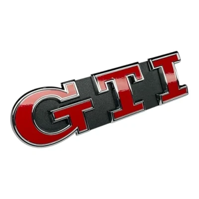 Bild av VAG Äkta VW GTI främre grillemblem emblem krom silver röd 5G0853679P WYR