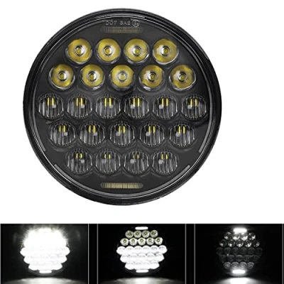Bild av motorcykelstrålkastare 5,75 tum Led motorcykel strålkastare projektor Lens Faro Moto För 5 3/4 rund