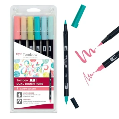 Bild av Tombow ABT 6P 4 Markör, Flerfärgad, 6 Stycken
