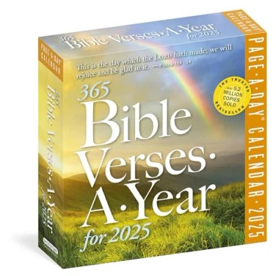 Bild av 365 Bible Verses A Year Page Day® Calendar 2025: Timeless Words from the to Guide, Comfort, and Inspire