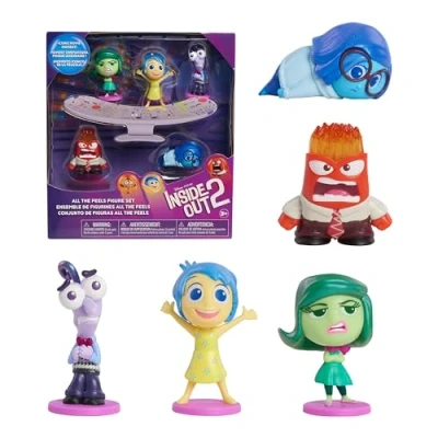 Bild av Just Play Disney och Pixar Inside Out 2 All The Feels figurset, figursamling från 2,5 till 5,9 cm höjd, barnleksaker 5 år, 22,86