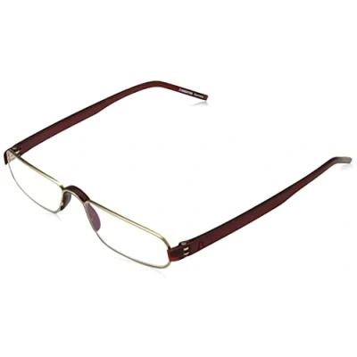 Bild av Rodenstock unisex läsglasögon kvinna man hjälp med långsynthet avlastar dina ögon lätt och behaglig ram anti blått ljus för PC skärmar rostfritt stål (+1/+1,5/+2/+2,5), Guld/röd, +1,5