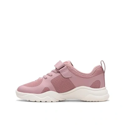 Bild av Clarks Feather ATH Sneakers för barn, Storlek: 31, Dusty pink Konstmaterial/textil