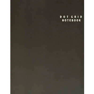 Bild av Dot Grid Notebook: Large (8.5 x 11 inches) 106 Dotted Pages Black Notebook/Journal