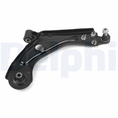 Bild av DELPHI TC8821 Länkarm, hjulupphängning med spindelled framaxel höger Länkarm (tvär ) stålplåt PEUGEOT: 308 II Hatchback