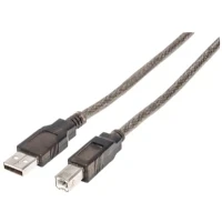 Bild av Manhattan 152389, 15 m, USB A, B, 2.0, Hane/Hane, Svart