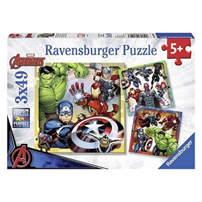 Bild av Ravensburger Marvel Avengers Assemble 3 x 49 bitar pussel för barn i åldern 5 år och uppåt