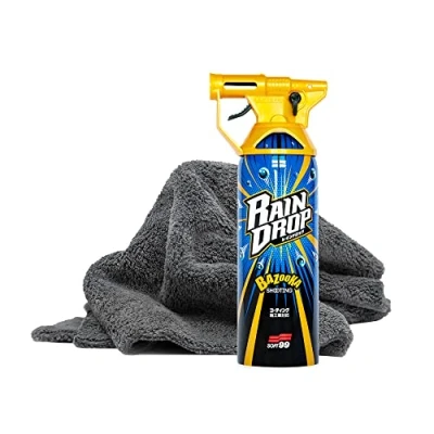 Bild av Detaljerat set med tätning: Soft99 regndroppe Bazooka, 300 ml spraytätningsmedel för färg, strålkastare, glasyta, däck, krom, plast (utomhus), fälgar + premium mikrofiberduk