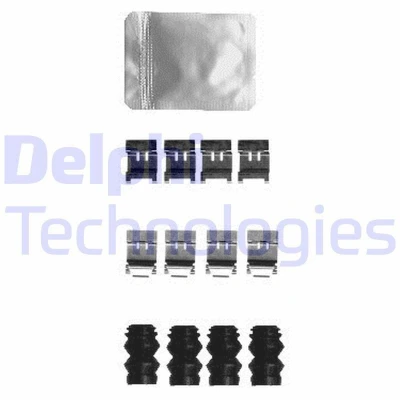 Bild av DELPHI LX0593 Kit d&#039;accessoires, plaquette de frein à disque TOYOTA: Auris Break, 5 portes, Corolla XII Break