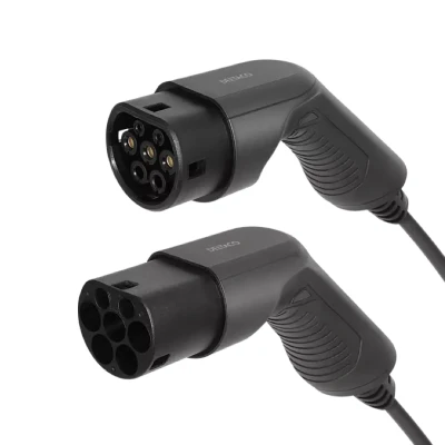 Bild av DELTACO Typ 2 elbils laddningskabel för elbilar och hybridfordon, elbilladdare Mennekes kabel, kompatibel med ID.3, ID.4, Zoe, E Tron, modell S/3/X/Y, Leaf, 3 fas, 32 A 22 kW, meter