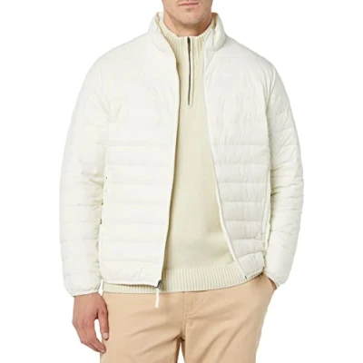 Bild av Amazon Essentials lättviktig vattentålig pufferjacka för män (finns i stora och långa), ljusbeige, XX Large