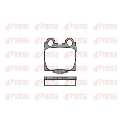 Bild av REMSA 0743.04 Jeu de plaquettes frein Essieu arrière contact signal d&#039;usure inclus LEXUS: GS II, IS I Sportcross, Berline