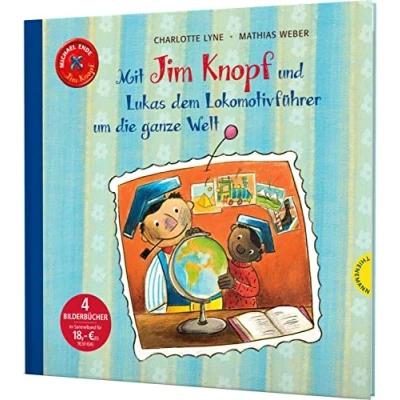 Bild av Jim Knopf: Mit Knopf und Lukas dem Lokomotivführer um die ganze Welt: 4 Bilderbuch Abenteuer in einem Band