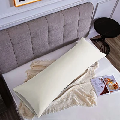 Bild av Federe Cuscini Letto Matrimoniale 50 x 150 cm, Par i Mikrofiber med Kuvertförslutning Beige