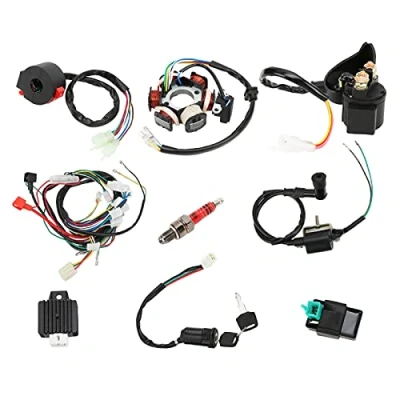 Bild av Quad Wire Harness, CDI Wiring Harness Ignition System Accessories Replacement For 50cc 70cc 90cc 110cc 125cc ATV Dirt Bike Go Kart Parts