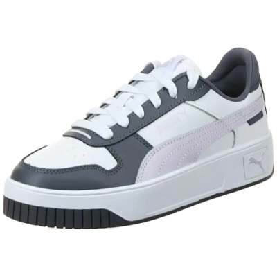 Bild av Puma Carina Street sneakers för kvinnor, vit lila frost galaktisk grå, 5.5 UK, 38.5 EU